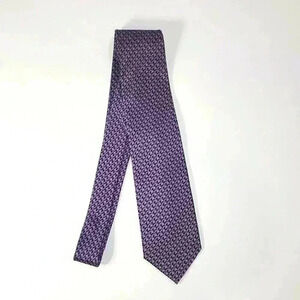 John Ashford purple geometric Silk Tie O727300